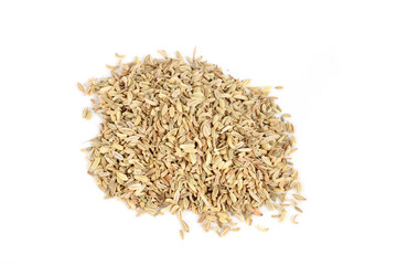 fennel seeds isolated on white background 