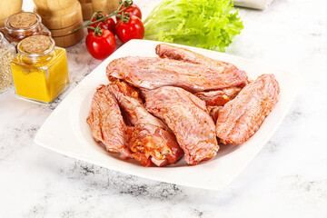 Marinated Duck wings for barbecue