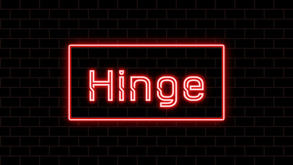 Hinge のネオン文字