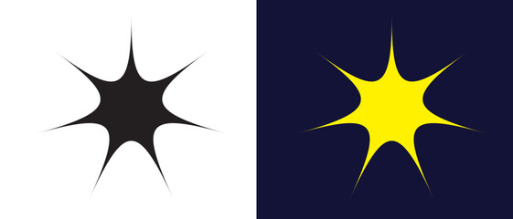 Obraz premium star symbol icon vector. star symbol icon on white and blue background. vector illustration. golden star icon