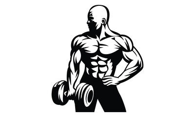 Bodybuilder Gym boy Premium Vector 