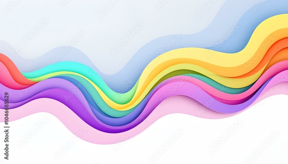 Poster Digital technology abstract modern digital line poster web page PPT background. Abstract colorful background, transparent gradient stained glass background 3D rendering