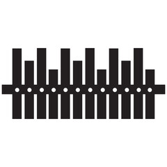 Fototapeta premium Fence Icon Vector . wooden fence isolated on white background. vector illustration. wooden fence isolated on white background. 