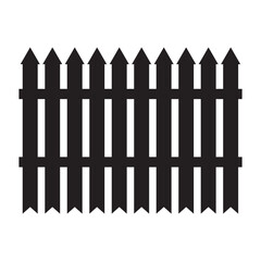Fence Icon Vector . wooden fence isolated on white background. vector illustration. wooden fence isolated on white background. 