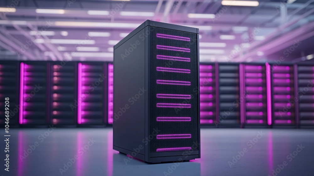Aufkleber ultra-realistic ai core supercomputer with futuristic cybernetic enhancements in dark mode, perfect 