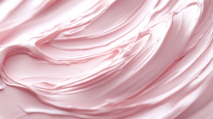 Smooth pink cream texture with gentle swirls, perfect for backgrounds or design elements.