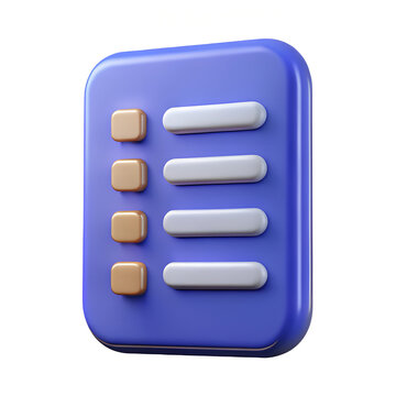 List (bullets or numbered) icon, isolated on a white background