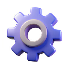 Settings (gear) icon, isolated on a white background