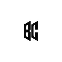 Obraz premium BC monogram logo design letter text name symbol monochrome logotype alphabet character simple logo