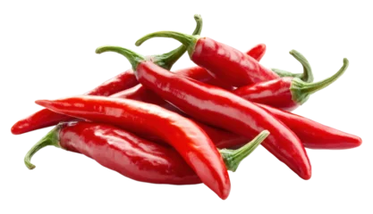 Chili red peppers isolated on a transparent background PNG