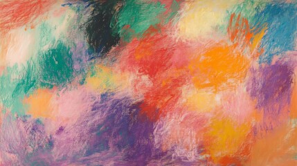 Obraz premium Colorful abstract texture background with hues of blue, orange, pink, and green.