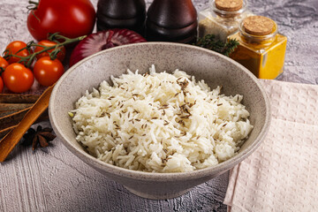 Indian cuisine jeera basmati rice