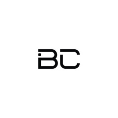 BC monogram logo design letter text name symbol monochrome logotype alphabet character simple logo
