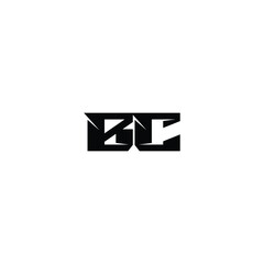 BC monogram logo design letter text name symbol monochrome logotype alphabet character simple logo