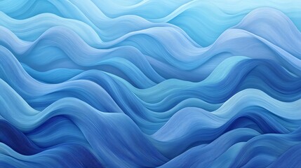 Obraz premium Abstract waves in shades of blue, creating a serene and calming visual effect, perfect for various designs.
