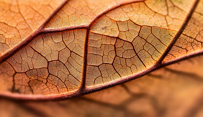 Obraz premium Autumn Leaf Detail with Veins and Texture