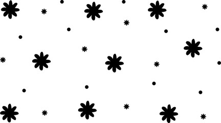 Retro abstract surface pattern design for textile print, stationery, wrapping paper. Colorful seamless pattern with vintage vector groovy flowers. Geometric floral silhouettes. © Chathurika