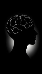 Obraz premium Psychology is the study of mind and behavior with white shades, png