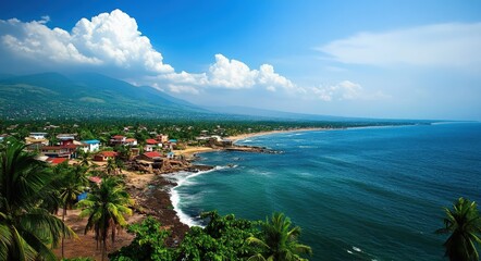 Sierra Leone: Urban Skyline View and Mountain Landscape in Freetown City