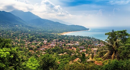 Sierra Leone Cityscape: A View of Freetown's Urban Architecture and Skyline