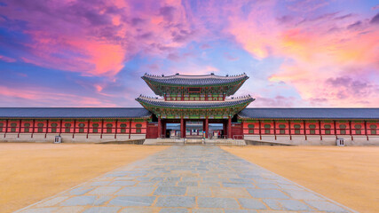 Gyeongbokgung palace in Seoul City, South Korea, Gyeongbokgung palace landmark of Seoul, South...