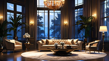 Fototapeta premium interior of a elegant living room