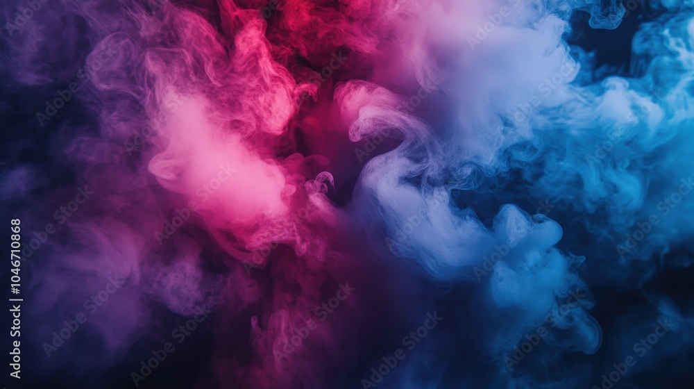 Poster colored smoke creating a visual effect.