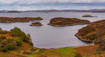 Obraz premium Travelling around the NC500 route in the North Coast of Scotland