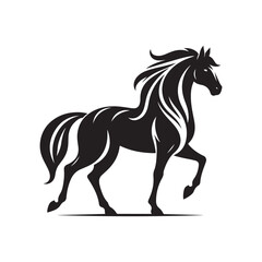 Obraz premium Horse Silhouettes - Vector Illustration.