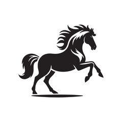 Obraz premium Horse Silhouette Vector Art Collection.