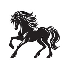 Horse Silhouette Vector Art Collection.