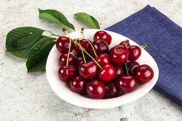 Ripe sweet and juicy cherry