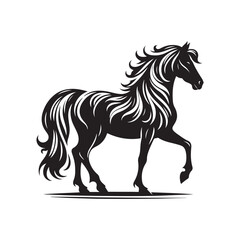 Horse Silhouettes in Vector Format - Elegant Design.