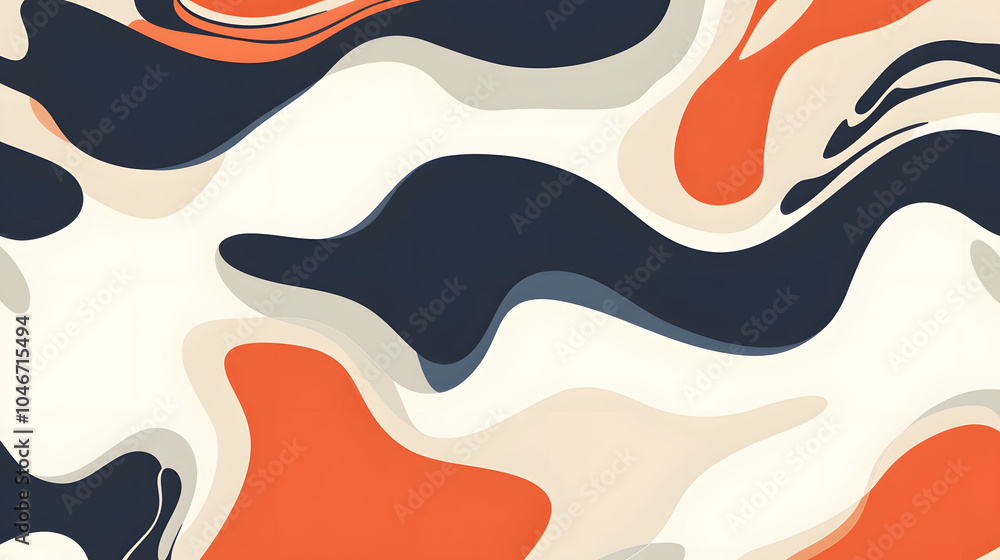 Poster dynamic waves of color