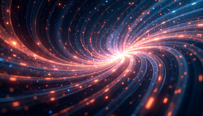 Obraz premium Stunning galaxy with vibrant colors and swirling patterns in deep space