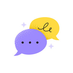 Wellness and a balanced life.Social life and communication icon.Vector flat illustration isolated on a white background.