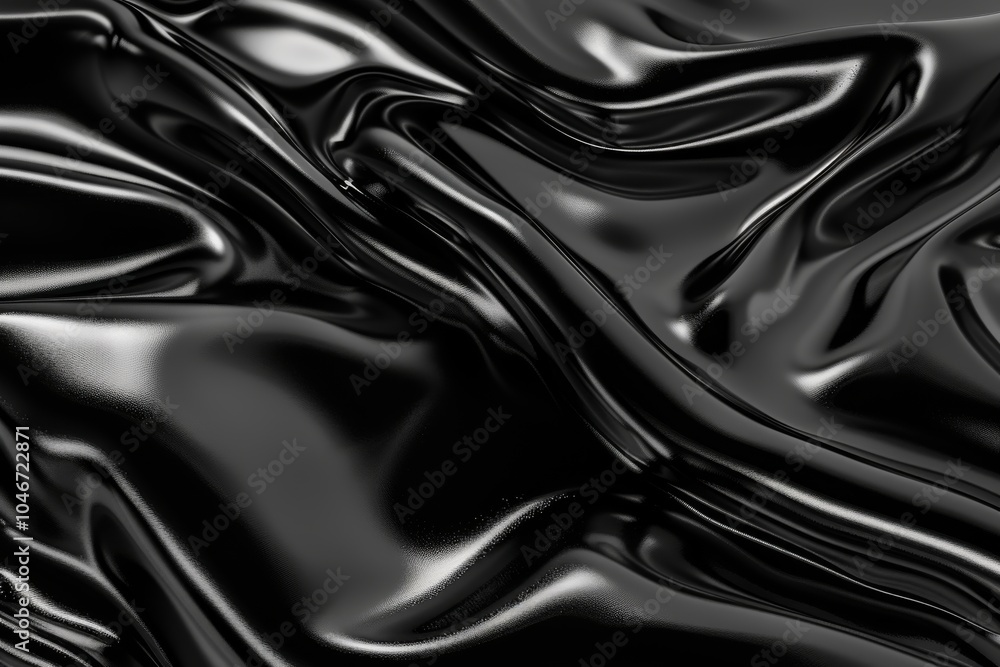 Poster smooth black fabric with a reflective sheen ideal for upscale design projects. material concept