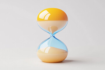 Classic hourglass, symbolizing the passing of time and the transience of moments.