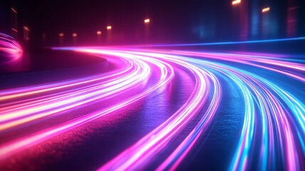 background visuals of streaking neon glowing light in a futuristic style on a dark background --ar 16:9 --stylize 250 --v 6.1 Job ID: 03ead949-db38-4a26-b4af-e80abbee1f23
