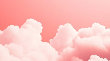 Naklejka premium Photo of, Pink background with soft gradients and abstract clouds for design, banner template