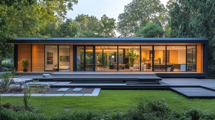 Contemporary modular home.