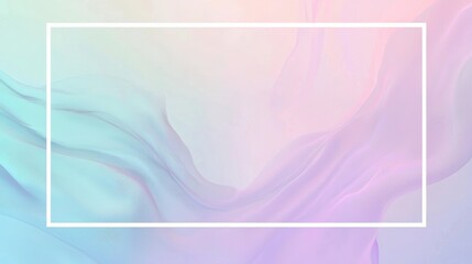 Fototapeta premium Abstract Pastel Gradient Background with White Frame for Text