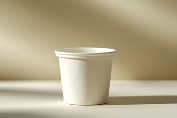 Ice cream, yogurt bucket realistic blank mockup of food container empty for branding