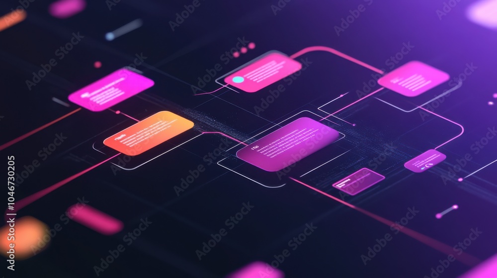 Poster Modern Tech Interface Abstract Design for Digital Projects