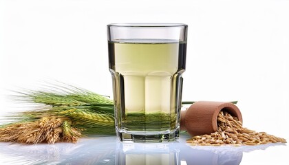 Fototapeta premium Barley Water on white background isolated. Beverage. Drink.