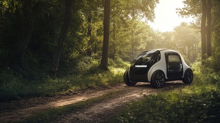 Eco-Friendly Smart Car on a Nature Trail