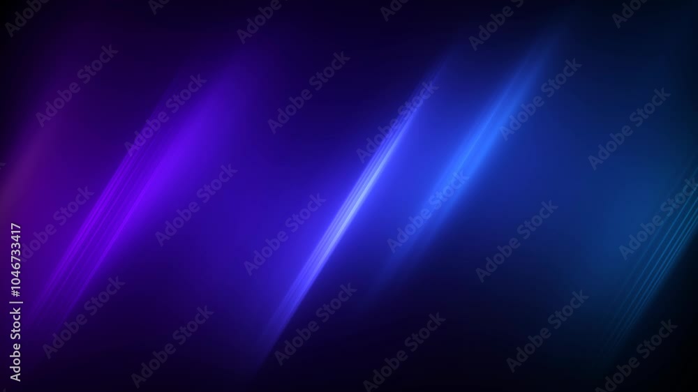 Wall mural abstract modern blue and dark pink and purple background animation with blurred glowing lightstreaks