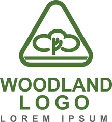 woodland logo,simple logo line art