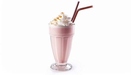 Milkshake on white background isolated. Beverage. Drink.