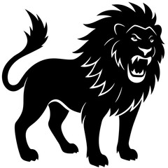 Fototapeta premium Lion cartoon isolated on white